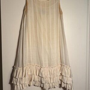 Cream Ruffle Dress